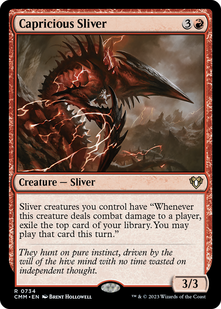 Capricious Sliver (CMM-734) [Commander Masters]