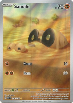 Sandile - 216/198 216 - [SV01 Scarlet & Violet Base Set] Holofoil