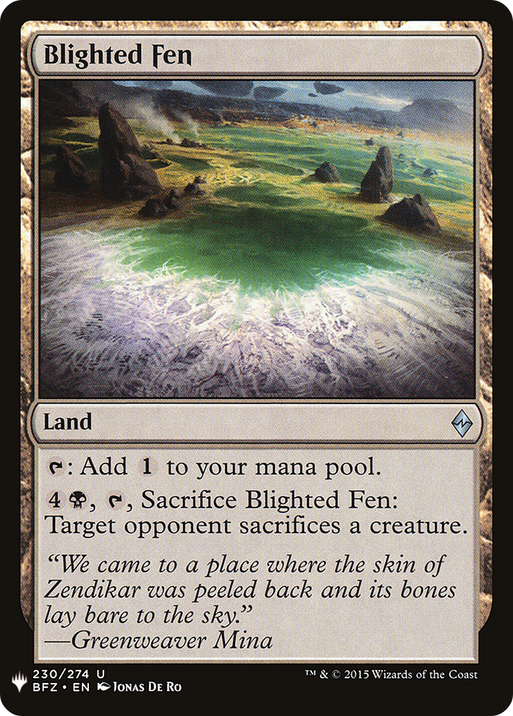 Blighted Fen (LIST-BFZ-230) [The List]