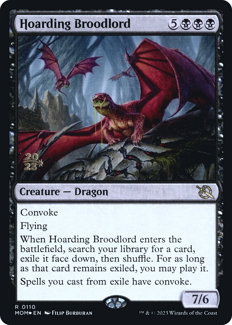 Hoarding Broodlord (PRE-110S) [March of the Machine Promos] Foil