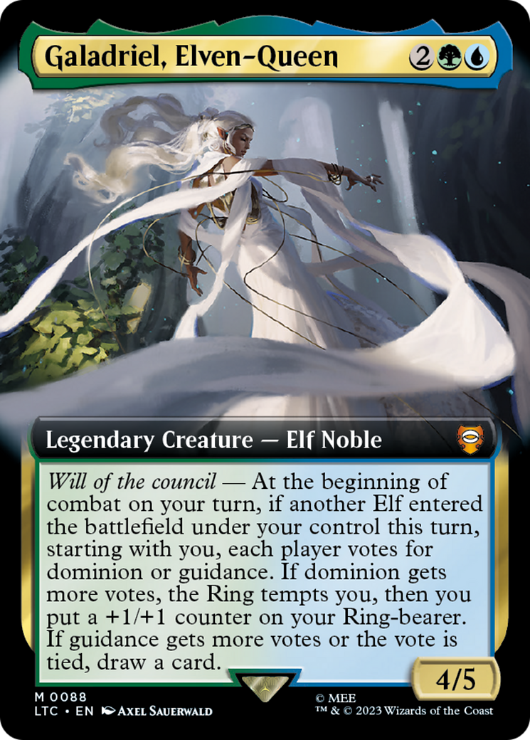 Galadriel, Elven-Queen (LTC-088) [Tales of Middle-earth Commander]: (Extended Art) Foil