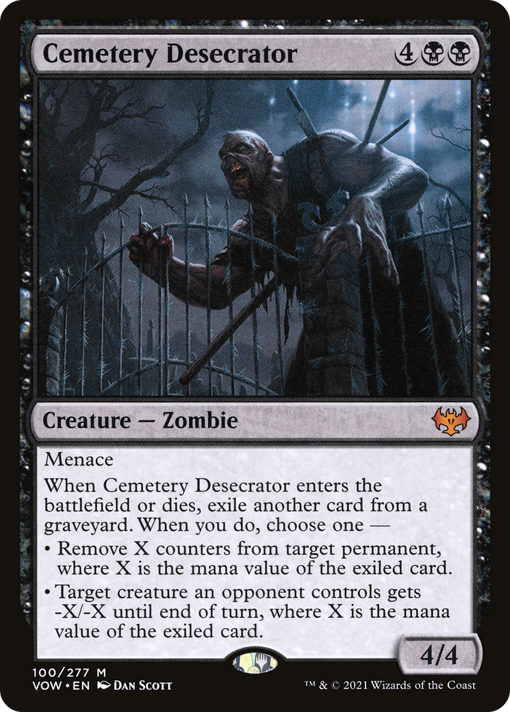 Cemetery Desecrator (VOW-100) [Innistrad: Crimson Vow] Foil