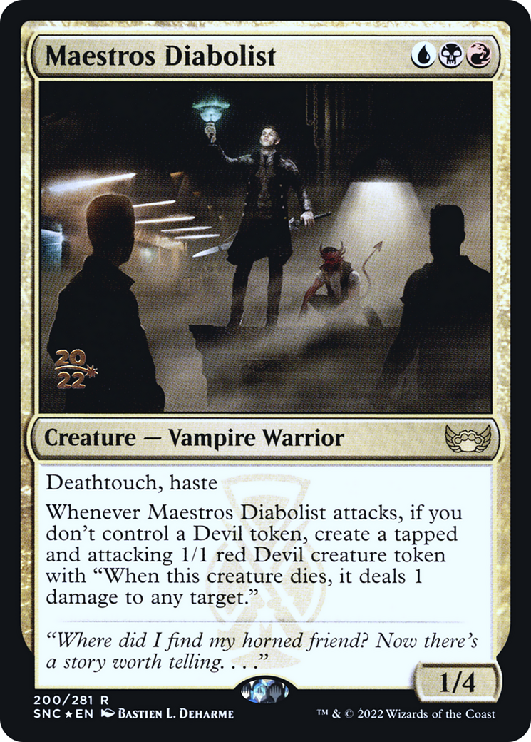 Maestros Diabolist (PRE-200) [Streets of New Capenna Promos] Foil