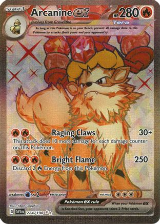 Arcanine ex - 224/198 224 - [SV01 Scarlet & Violet Base Set] Holofoil