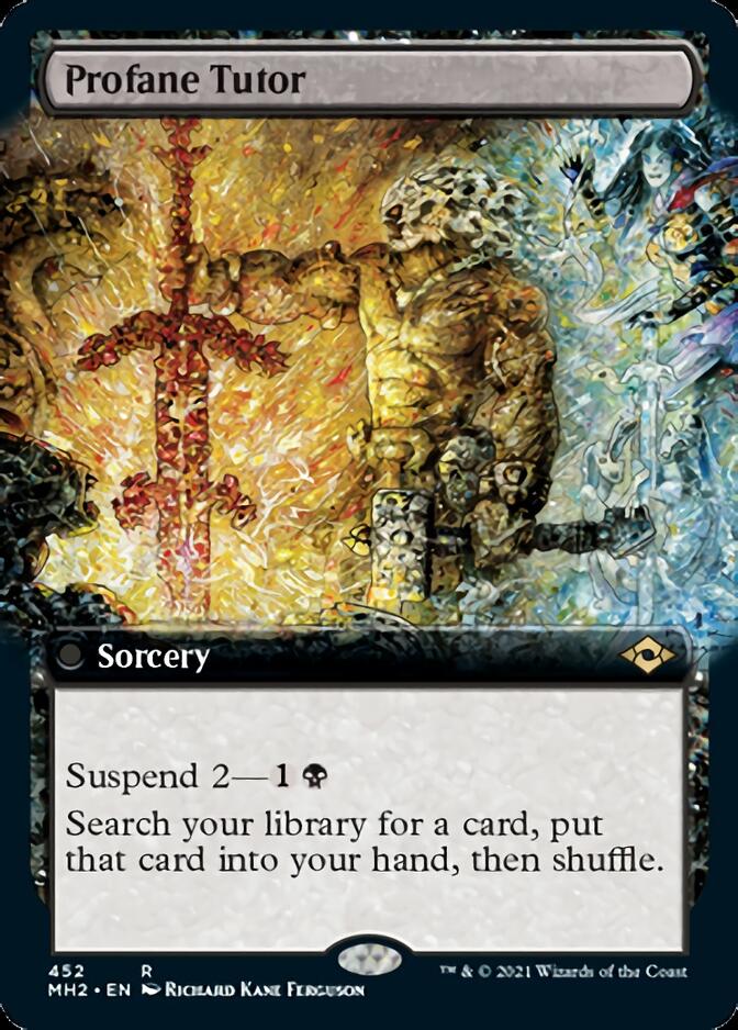 Profane Tutor (MH2-452) [Modern Horizons 2]: (Extended Art) Foil