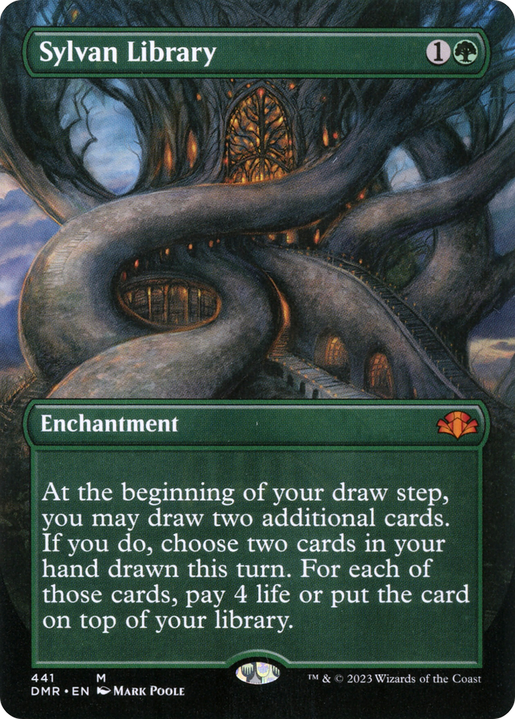 Sylvan Library (DMR-441) [Dominaria Remastered] (Borderless) Foil