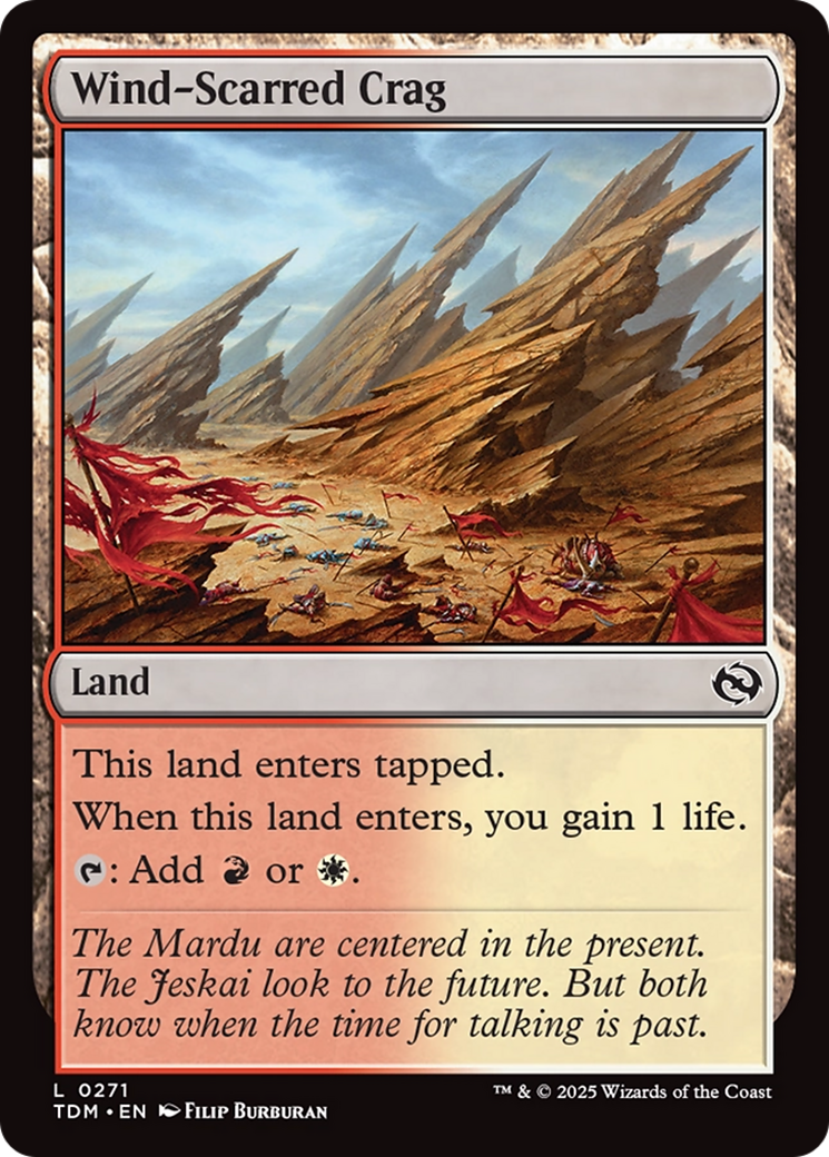 Wind-Scarred Crag (TDM-271) [Tarkir: Dragonstorm] Foil