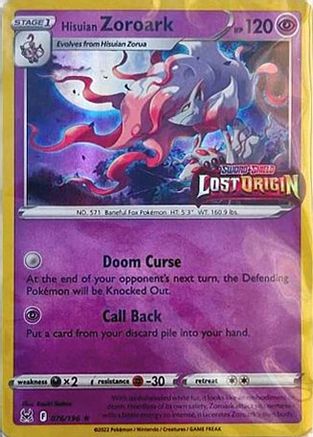 Hisuian Zoroark - 076/196 (Lost Origin Stamped) 76 - [Miscellaneous Cards & Products] Holofoil