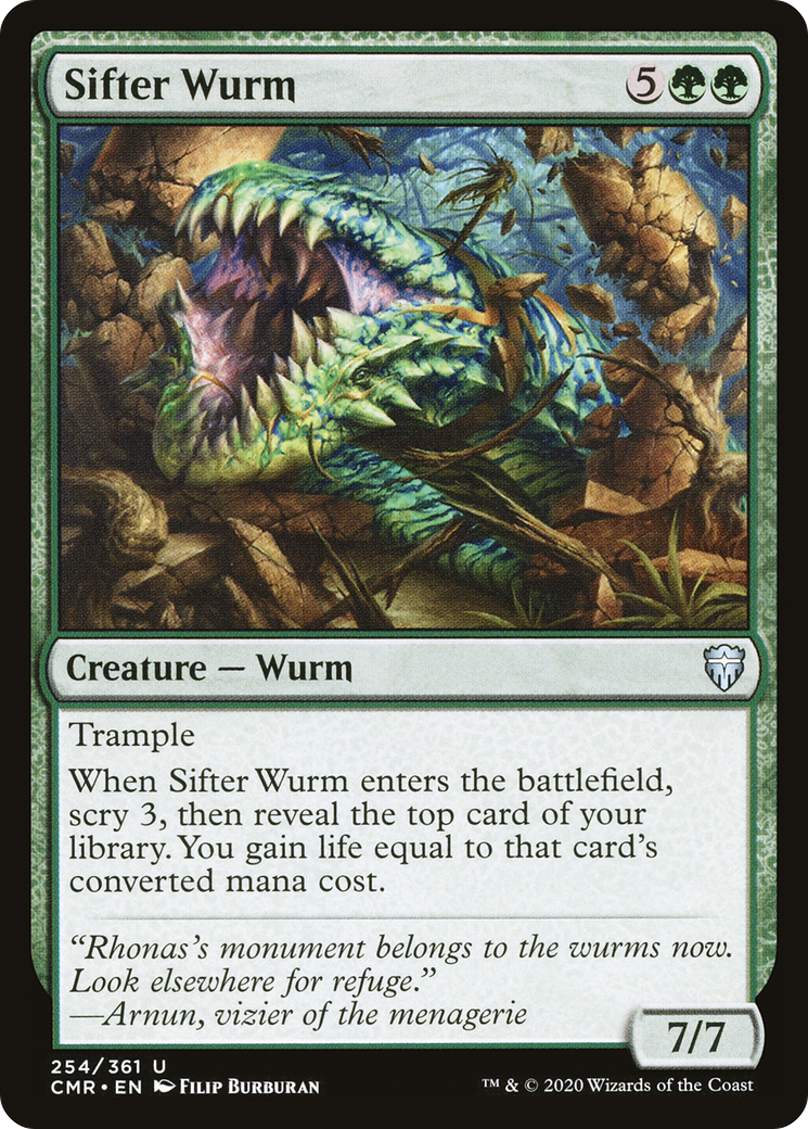 Sifter Wurm (CMR-254) [Commander Legends] Foil