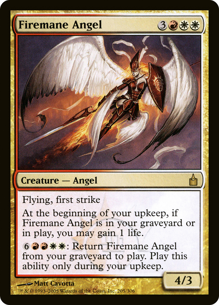 Firemane Angel (RAV-205) [Ravnica: City of Guilds]