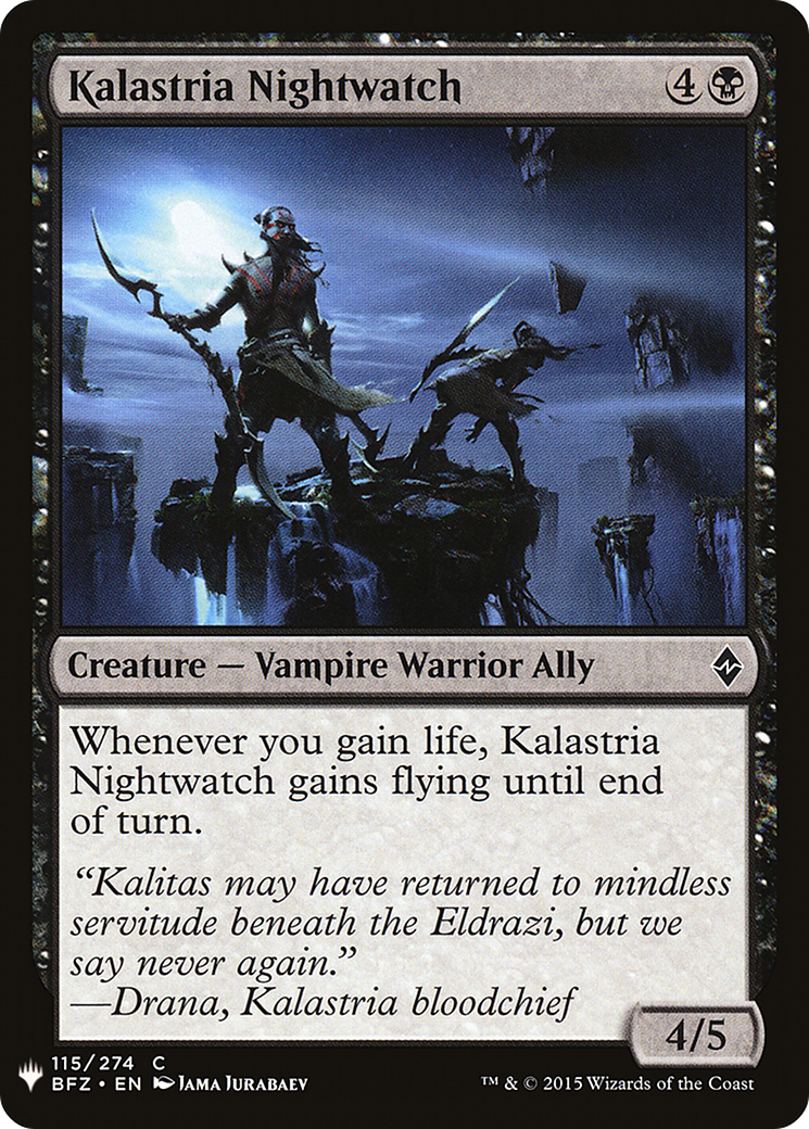 Kalastria Nightwatch (LIST-BFZ-115) [The List]