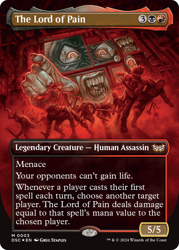 The Lord of Pain (DSC-003) [Duskmourn: House of Horror Commander] (Borderless) Foil