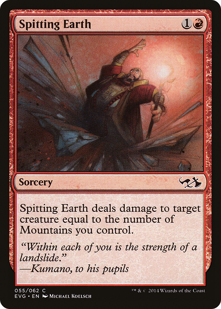 Spitting Earth (DD3-055) [Duel Decks Anthology: Elves vs. Goblins]