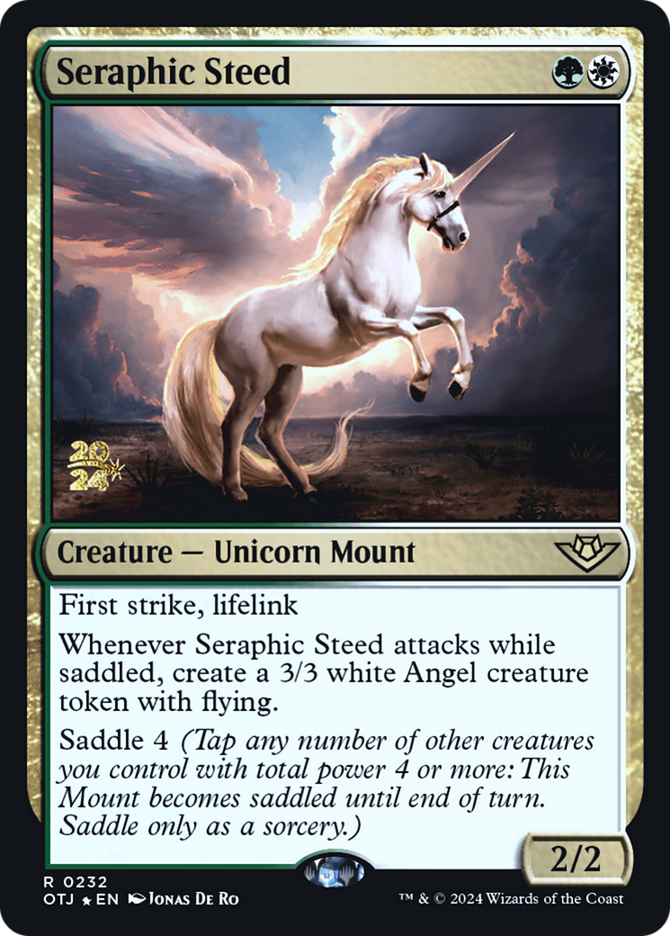 Seraphic Steed (PRE-232S) [Outlaws of Thunder Junction Promos] Foil
