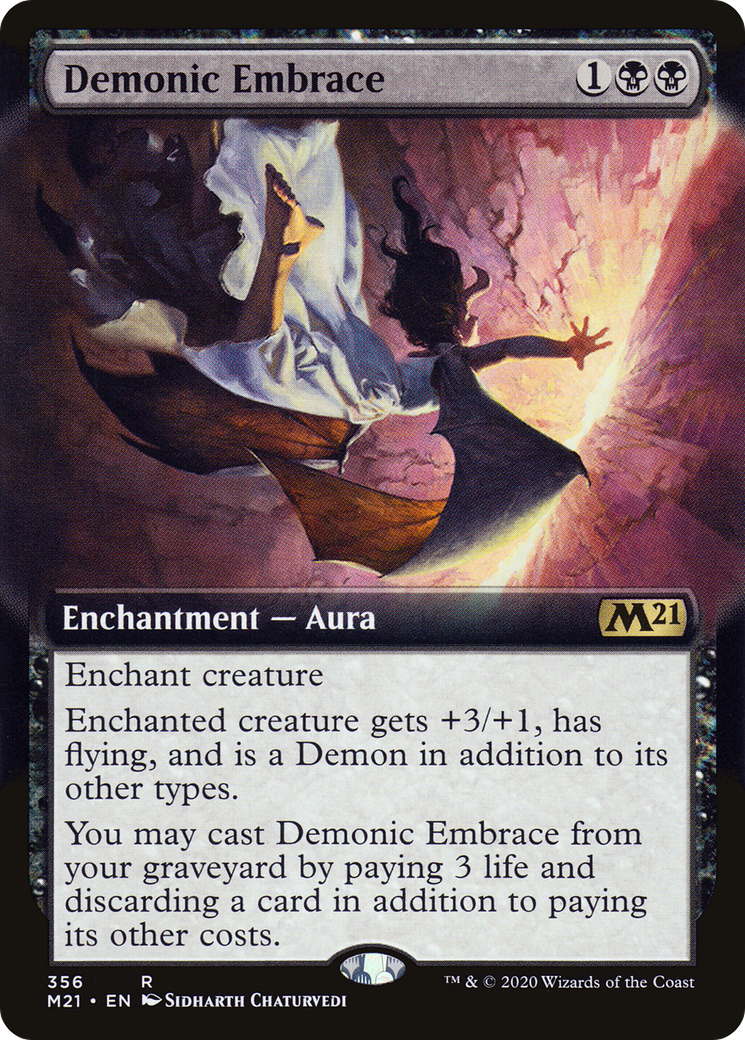 Demonic Embrace (M21-356) [Core Set 2021]: (Extended Art)
