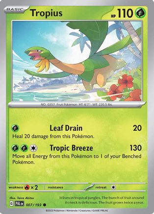 Tropius - 007/193 7 - [SV02 Paldea Evolved] Reverse Holofoil