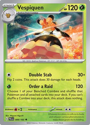 Vespiquen 9 - [SV02 Paldea Evolved] Reverse Holofoil