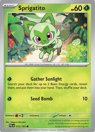 Sprigatito - 012/193 12 - [SV02 Paldea Evolved] Reverse Holofoil