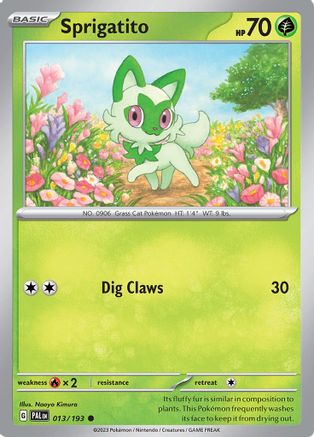 Sprigatito - 013/193 13 - [SV02 Paldea Evolved] Reverse Holofoil