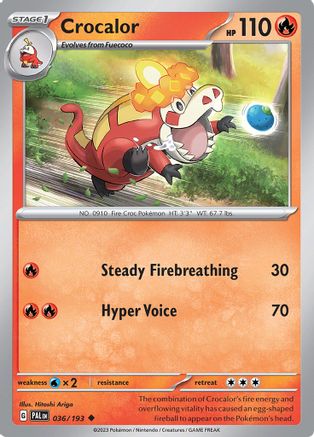 Crocalor - 036/193 36 - [SV02 Paldea Evolved] Reverse Holofoil