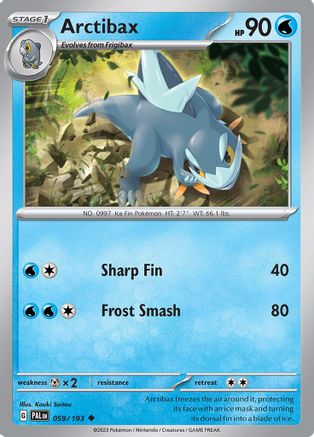 Arctibax - 059/193 59 - [SV02 Paldea Evolved] Reverse Holofoil