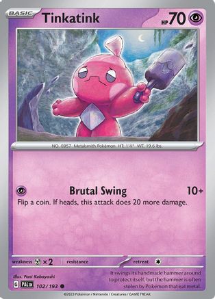 Tinkatink - 102/193 102 - [SV02 Paldea Evolved] Reverse Holofoil