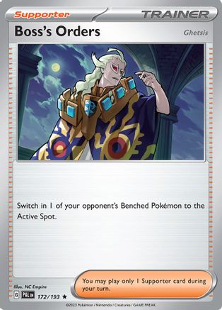 Boss's Orders - 172/193 172 - [SV02 Paldea Evolved] Reverse Holofoil
