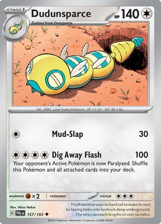 Dudunsparce 157 - [SV02 Paldea Evolved]