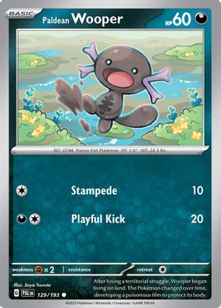 Paldean Wooper - 129/193 129 - [SV02 Paldea Evolved] Reverse Holofoil