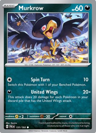 Murkrow 131 - [SV02 Paldea Evolved] Reverse Holofoil