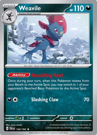 Weavile 134 - [SV02 Paldea Evolved] Holofoil