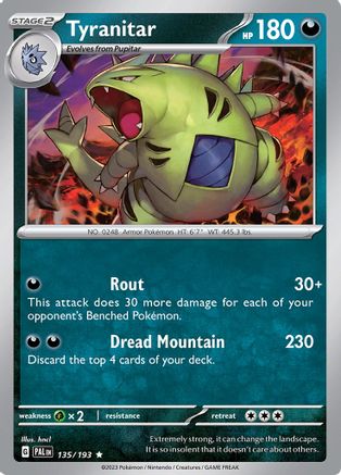Tyranitar - 135/193 135 - [SV02 Paldea Evolved] Reverse Holofoil