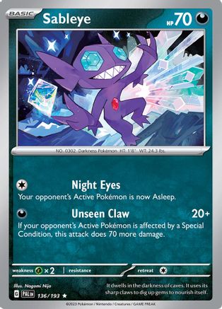 Sableye 136 - [SV02 Paldea Evolved] Holofoil