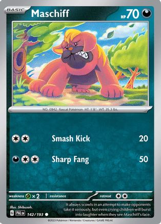 Maschiff - 142/193 142 - [SV02 Paldea Evolved] Reverse Holofoil