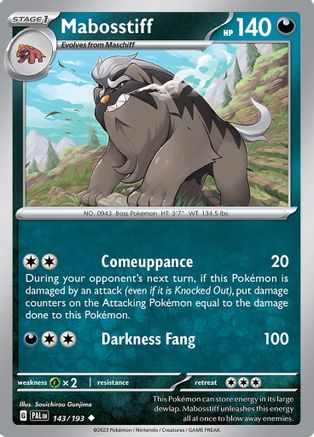 Mabosstiff 143 - [SV02 Paldea Evolved] Reverse Holofoil