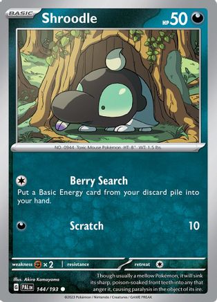 Shroodle - 144/193 144 - [SV02 Paldea Evolved] Reverse Holofoil