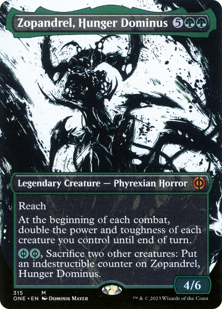 Zopandrel, Hunger Dominus (ONE-315) [Phyrexia: All Will Be One]: (Showcase) (Borderless)