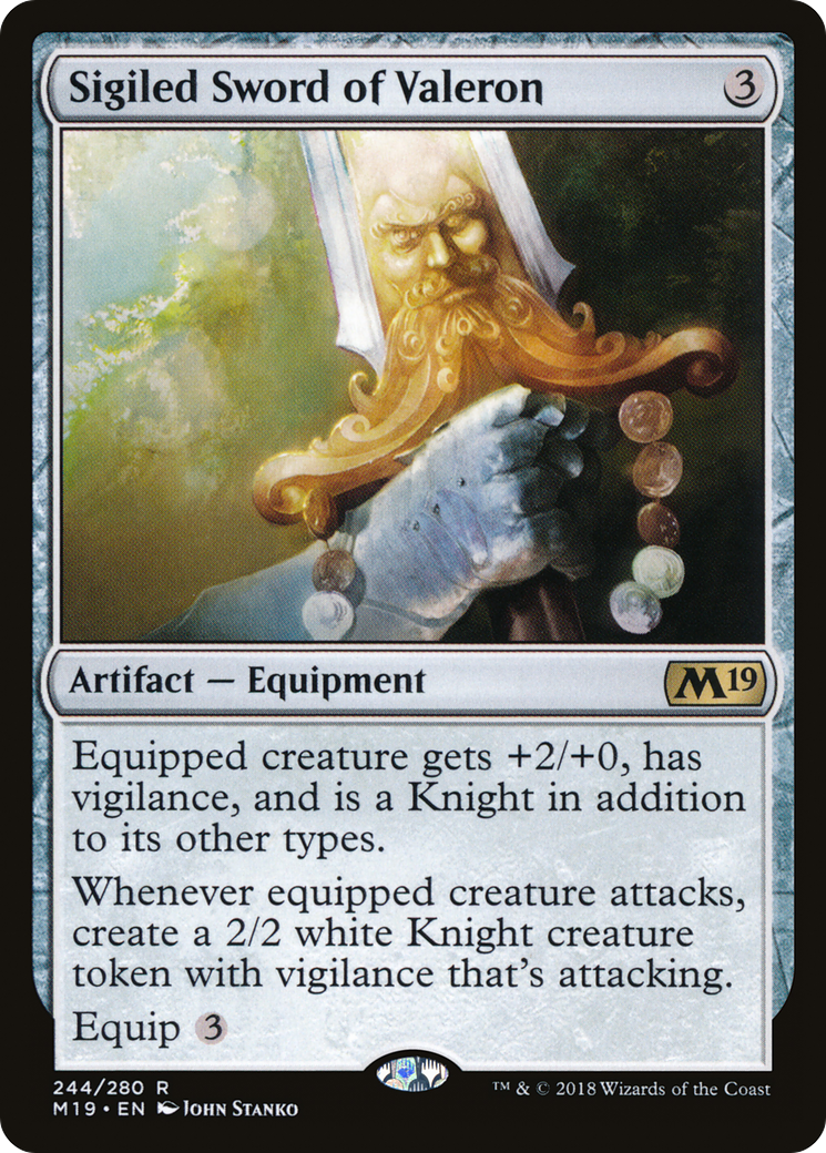 Sigiled Sword of Valeron (M19-244) [Core Set 2019]
