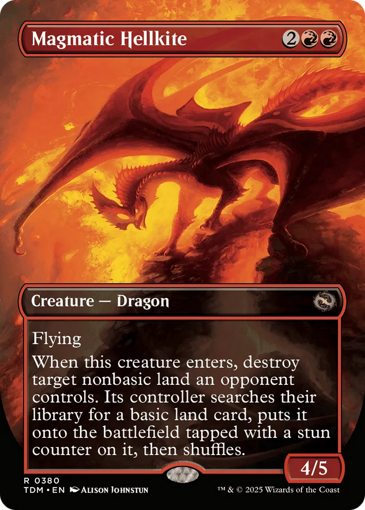 Magmatic Hellkite // Magmatic Hellkite (TDM-380) [Tarkir: Dragonstorm] (Borderless)