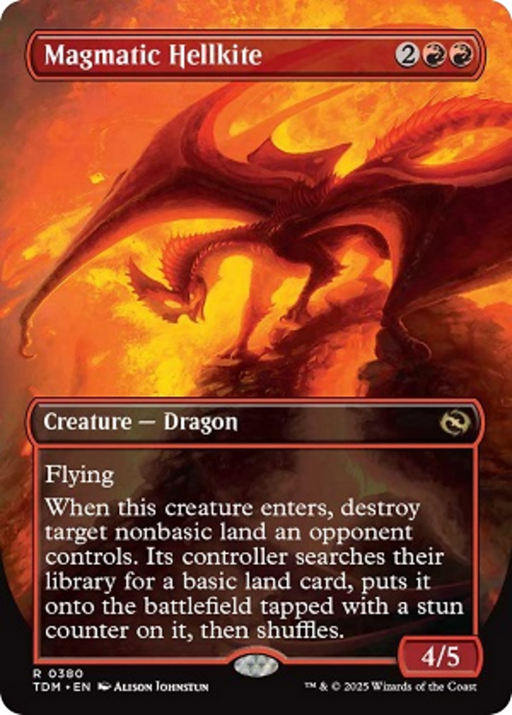 Magmatic Hellkite // Magmatic Hellkite (TDM-380) [Tarkir: Dragonstorm] (Borderless) Foil