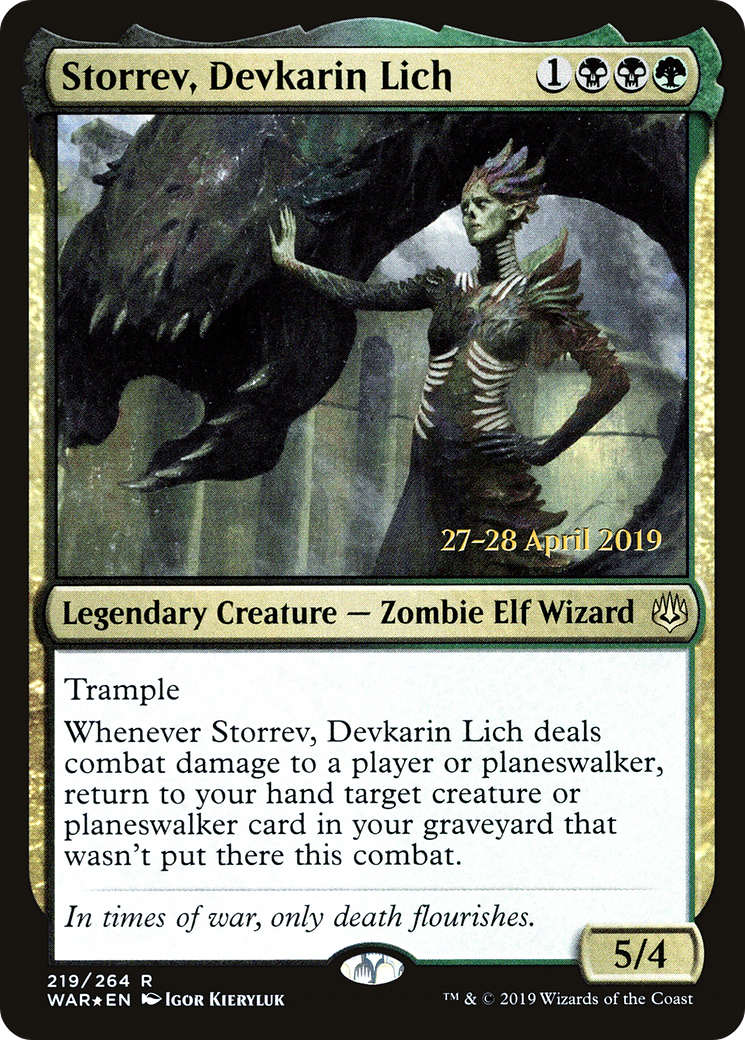 Storrev, Devkarin Lich (PRE-219S) [War of the Spark Promos] Foil