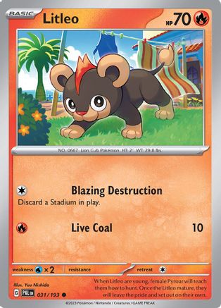 Litleo 31 - [SV02 Paldea Evolved] Reverse Holofoil