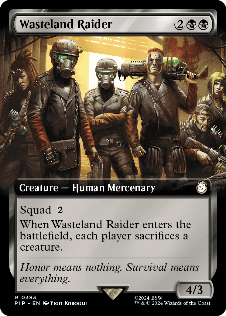 Wasteland Raider (Extended Art) (PIP-383) [Fallout] Foil