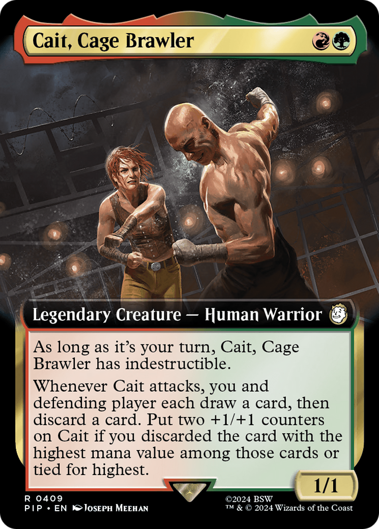 Cait, Cage Brawler (PIP-409) [Fallout]: (Extended Art) Foil