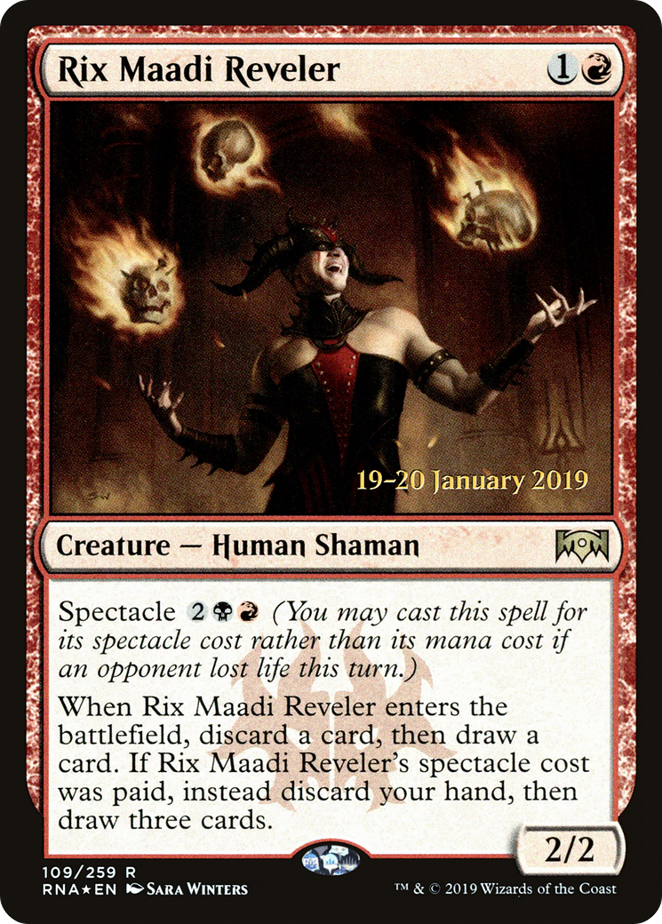 Rix Maadi Reveler (PRE-109S) [Ravnica Allegiance Promos] Foil