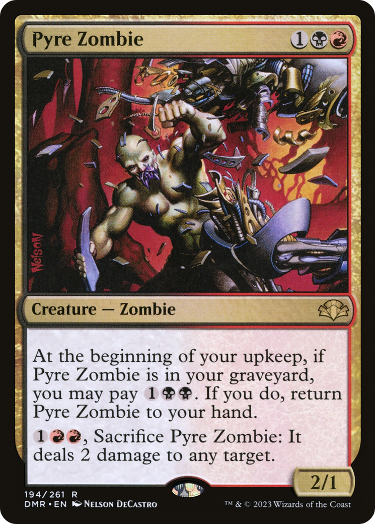 Pyre Zombie (DMR-194) [Dominaria Remastered] Foil
