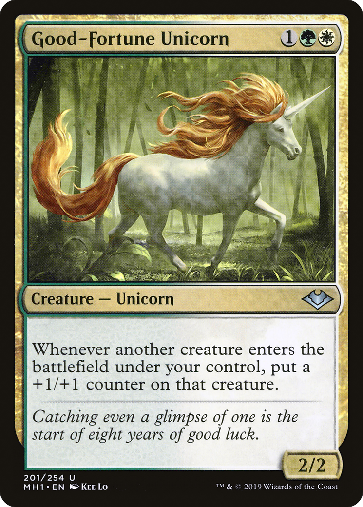 Good-Fortune Unicorn (MH1-201) [Modern Horizons] Foil