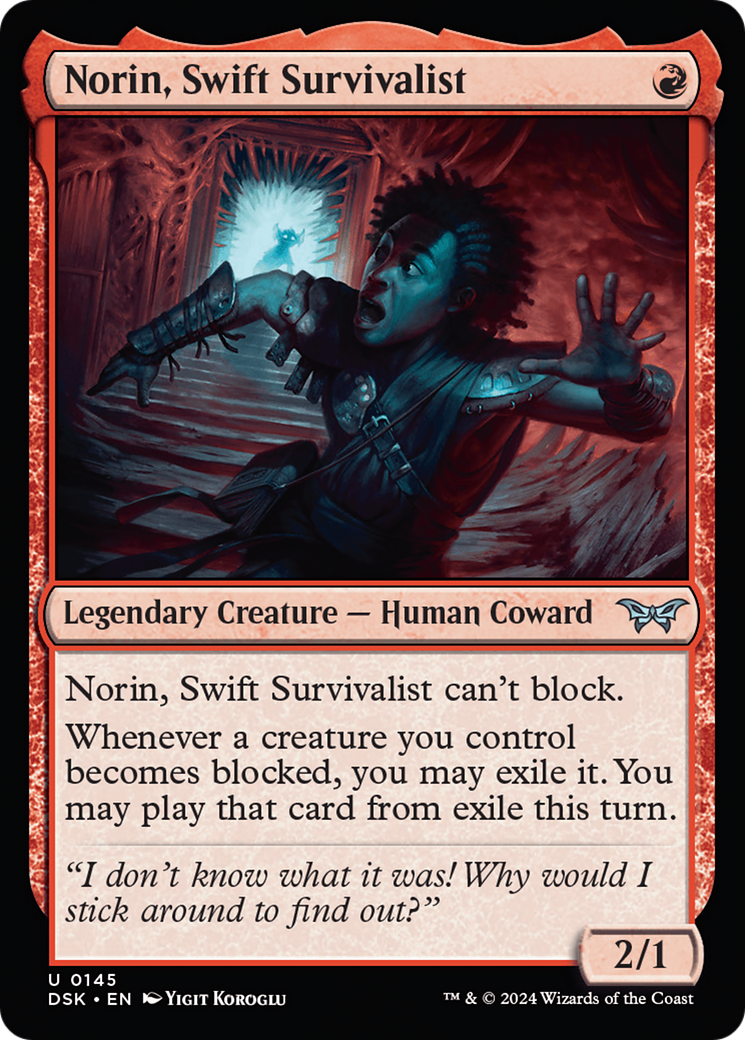Norin, Swift Survivalist (DSK-145) [Duskmourn: House of Horror] Foil