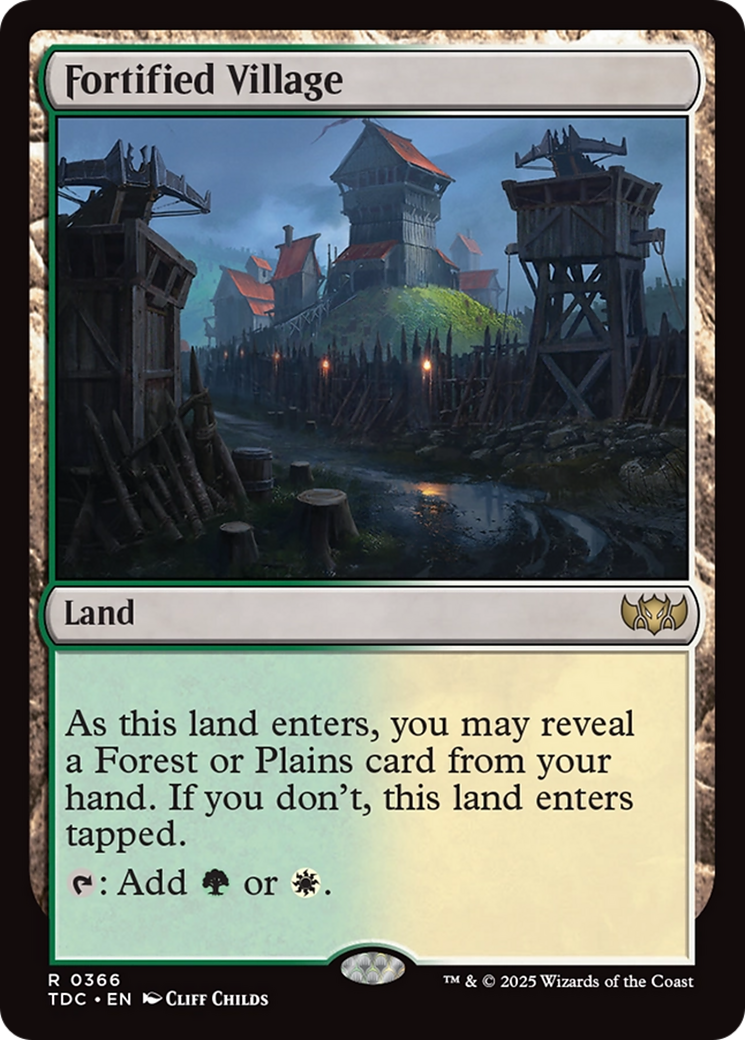 Fortified Village (TDC-366) [Commander: Tarkir: Dragonstorm]