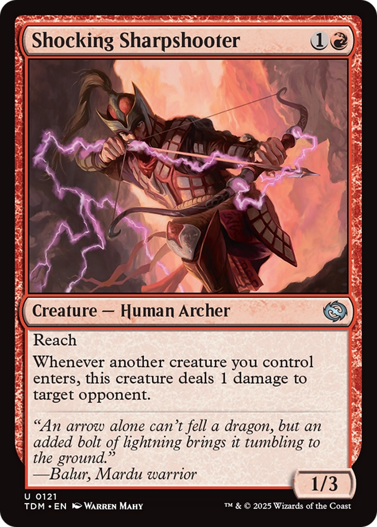 Shocking Sharpshooter (TDM-121) [Tarkir: Dragonstorm] Foil